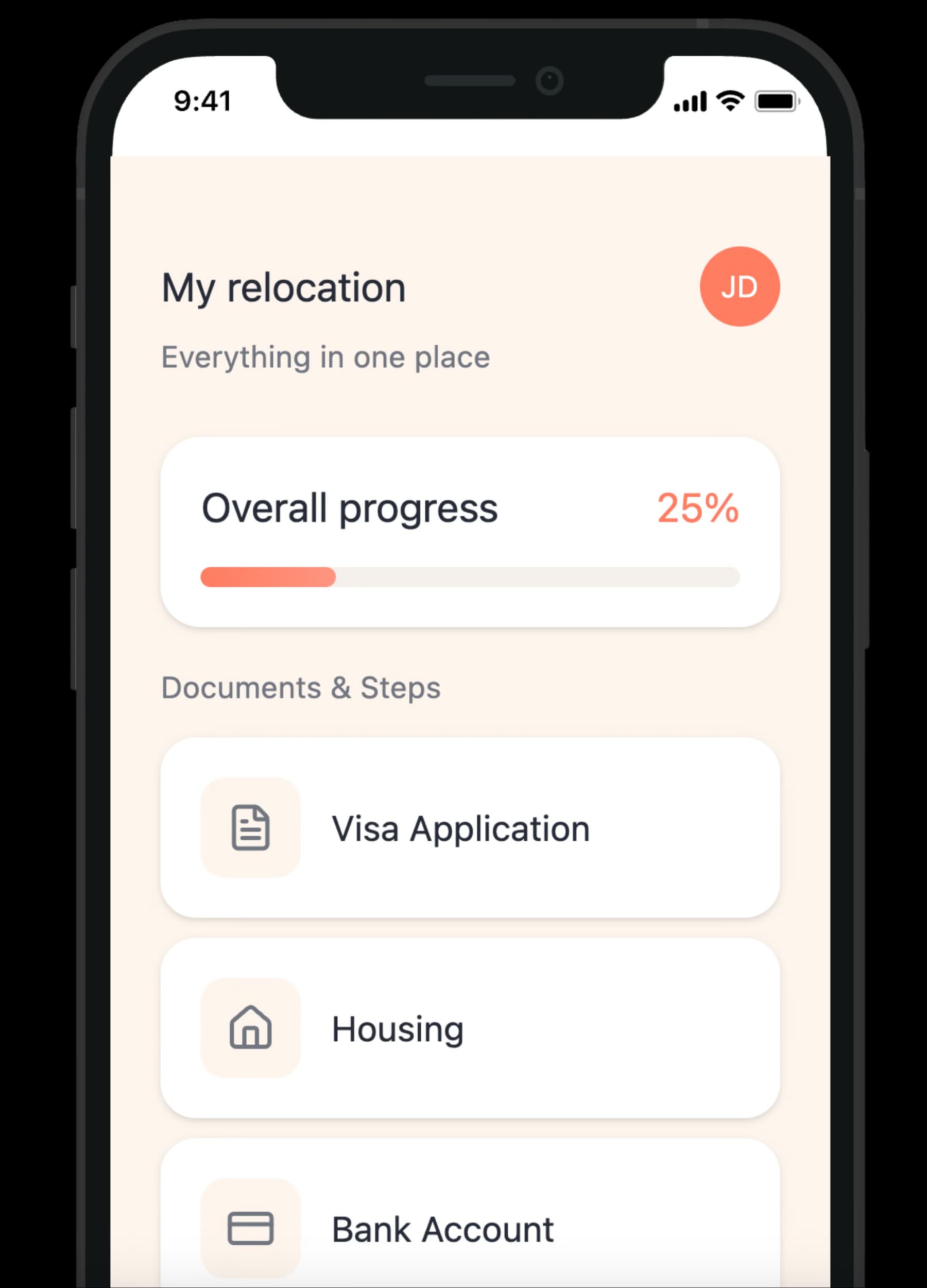 Hiliv application interface showing simplicity